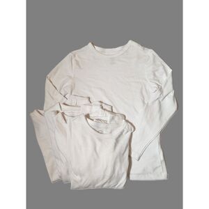 Youth Large 10/12 – 5-Pack White Long Sleeve Shirts – Great for Tie Dye